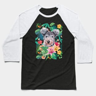 Tropical Pumi Dog Baseball T-Shirt